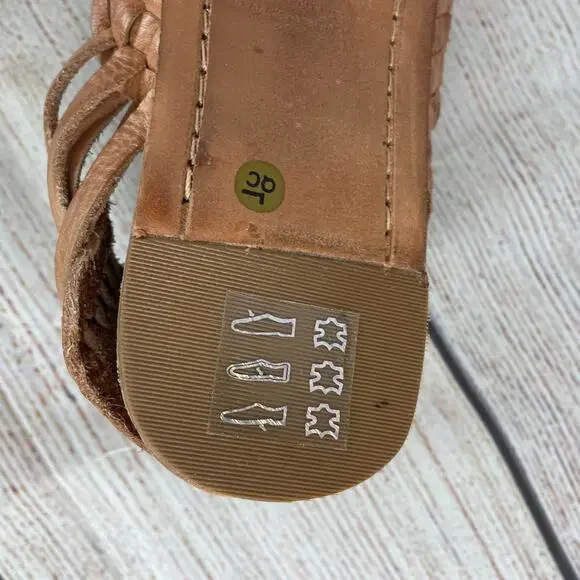 Bed Stu Lauren 2 Womens Sz 7 Huarache Sandals Tan DD Leather - Picture 9 of 11